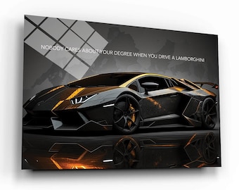 Motivational Wall ArtLamborghini Poster, Supercar Print, Bedroom Decor Art for Man Cave, Supercar Office Decor  Luxury Car Inspirational