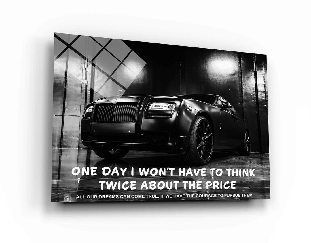 Luxury Car Motivational Wall Art: Hustle Mindset Print - Etsy