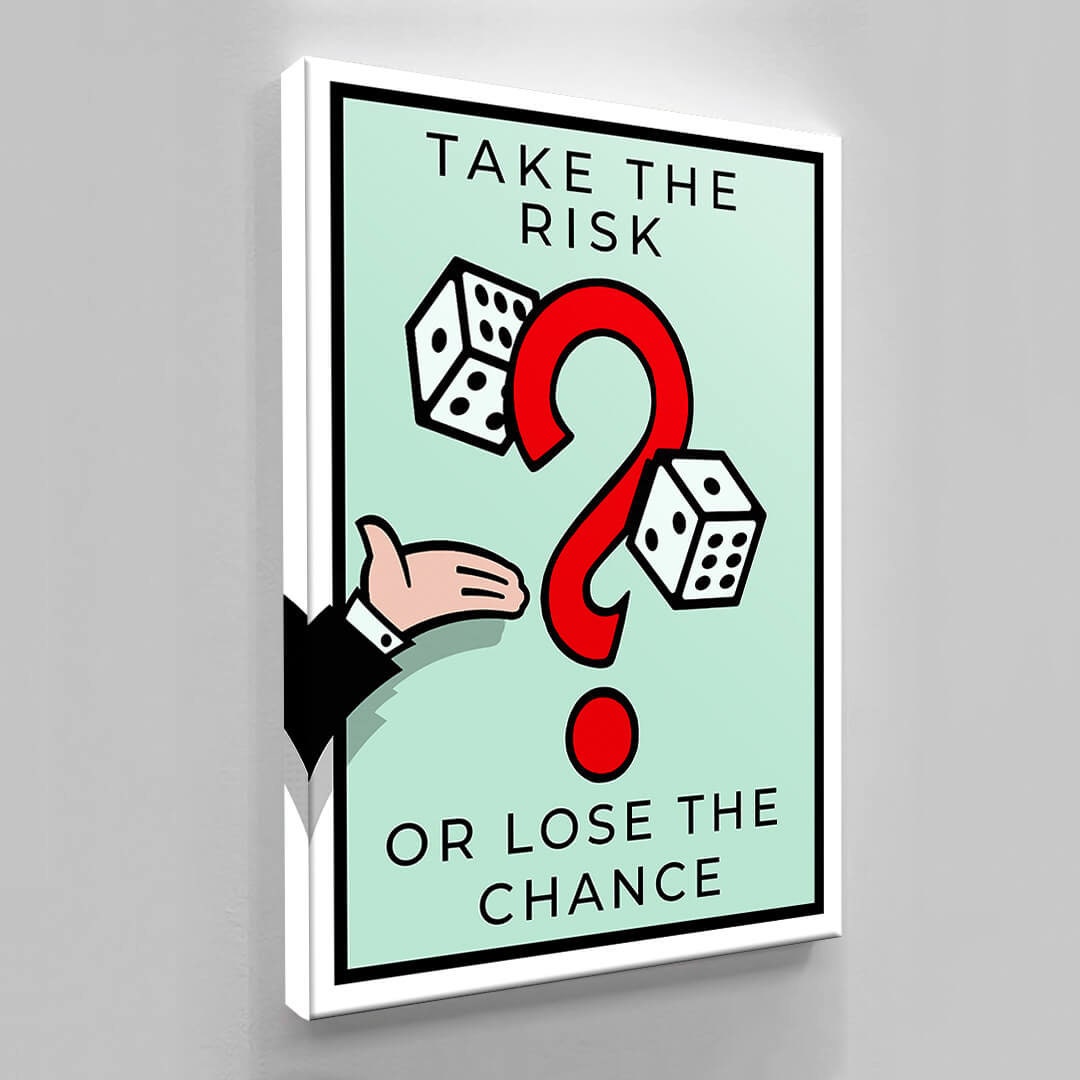 Lost The Game Of Chance What Are The Chances ALEC MONOPOLY Wall ART, Take the Risk or Lose the Chance, Luxury Canvas
