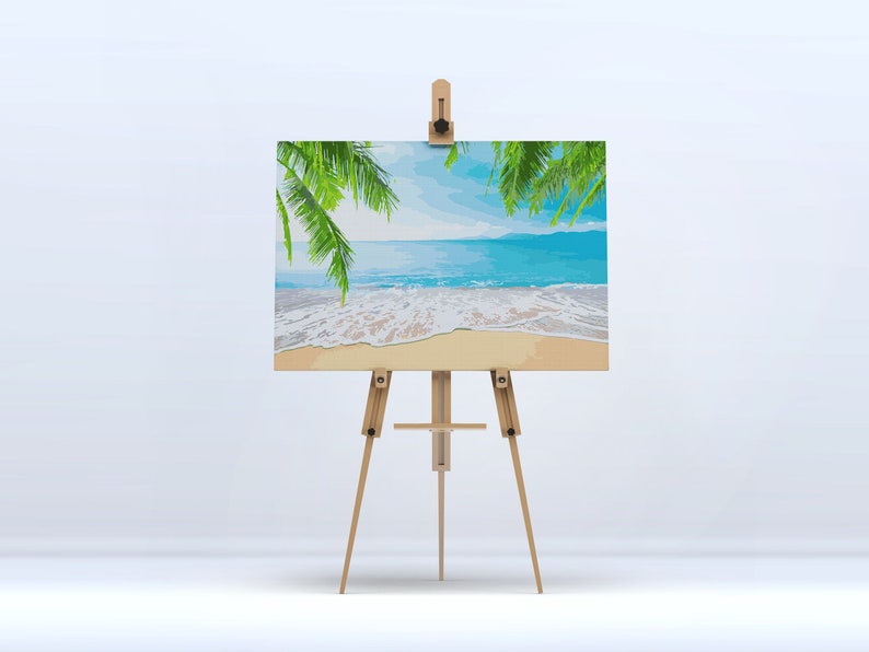 The Sea View Paint by Number, Acrylic Paint by Number Kit, Home