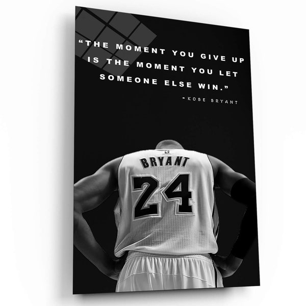 MOTIVATIONAL Quotes WALL ART Decor Inspirational Poster Canvas Kobe Bryant Basketball Player Poster Wall Art Acrylic Black Mamba