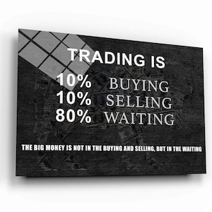 Trading Quote Canvas Print: Motivational Stock Market Art