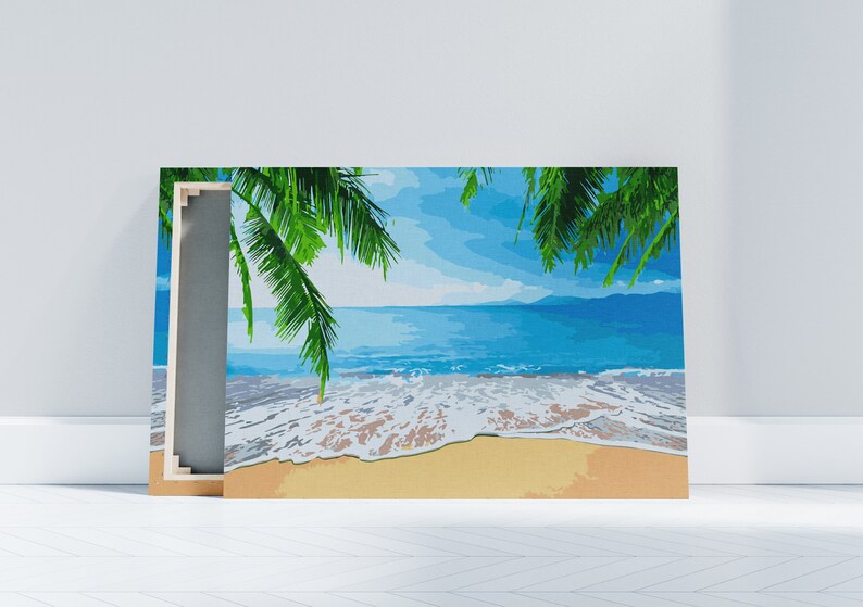 The Sea View Paint by Number, Acrylic Paint by Number Kit, Home