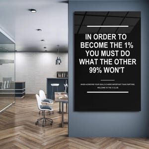 Motivational Canvas Art: Success Mindset, Office Decor, Entrepreneur Gift