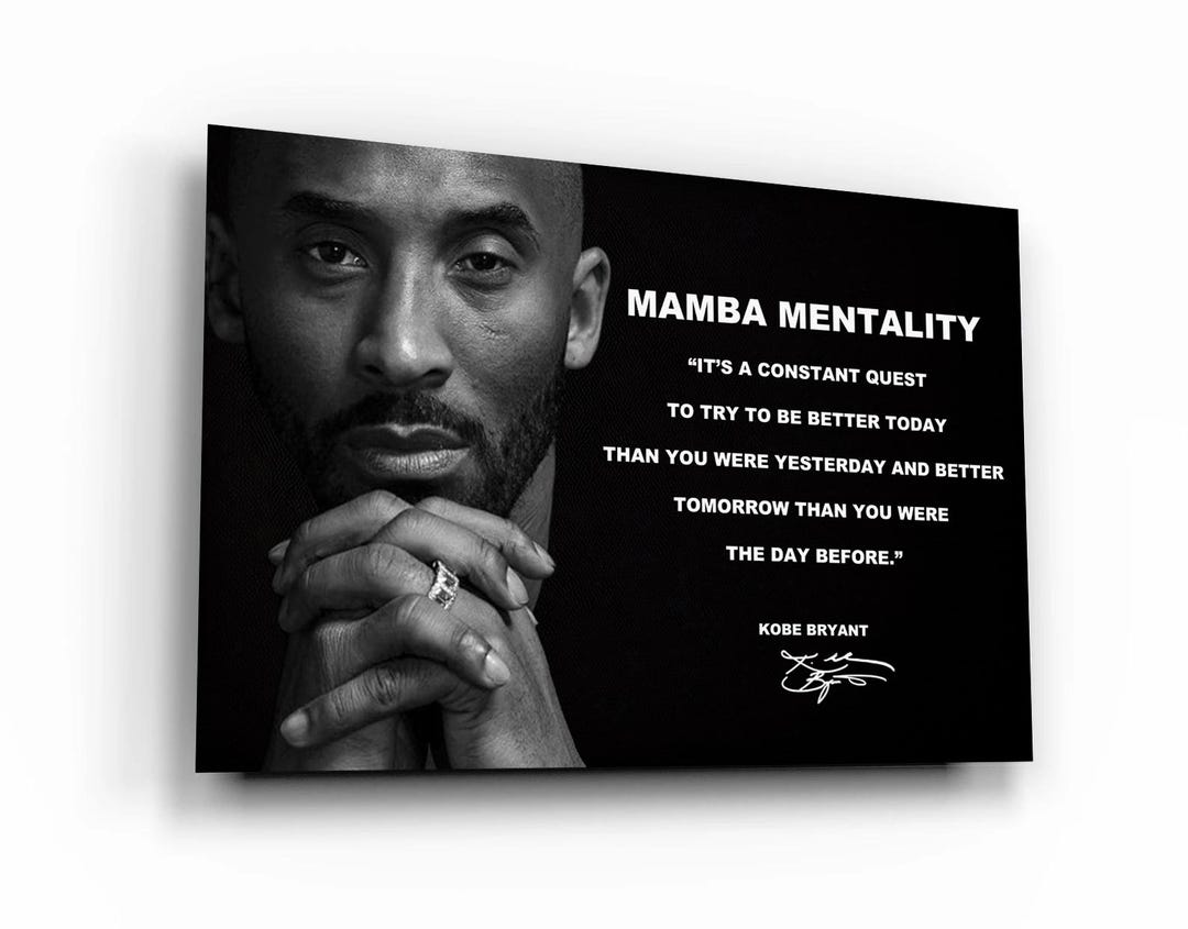 Kobe Bryant 'mamba Mentality' Motivational Canvas Print
