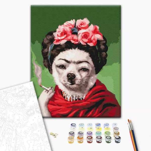 Paint by numbers Frida Kahlo , Paint By Numbers Kit For Adults , Home Decor , Personalized Gift For Her/Him