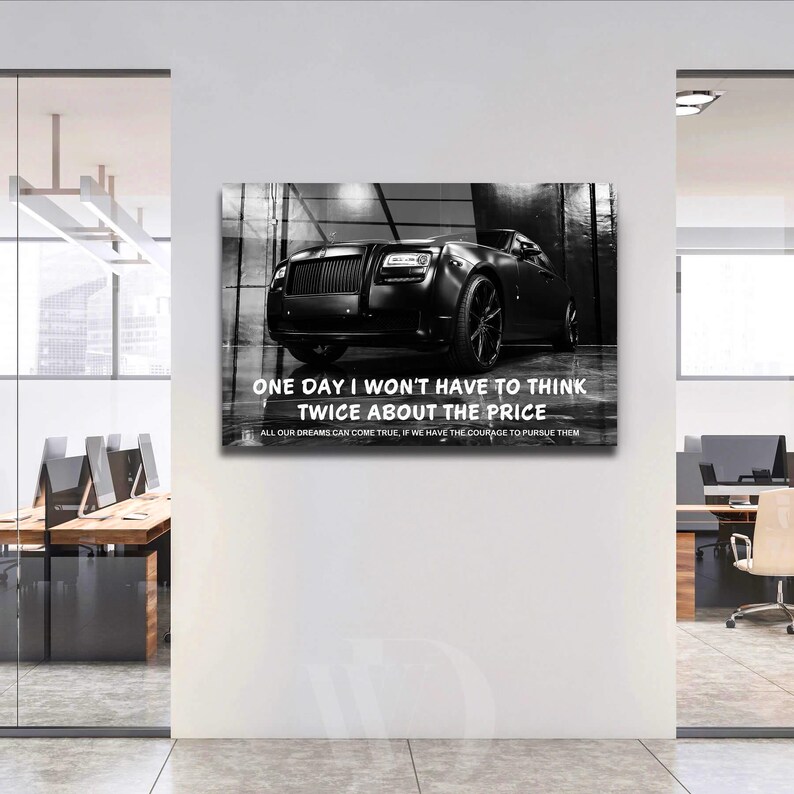 Luxury Car Motivational Wall Art: Hustle Mindset Print - Etsy