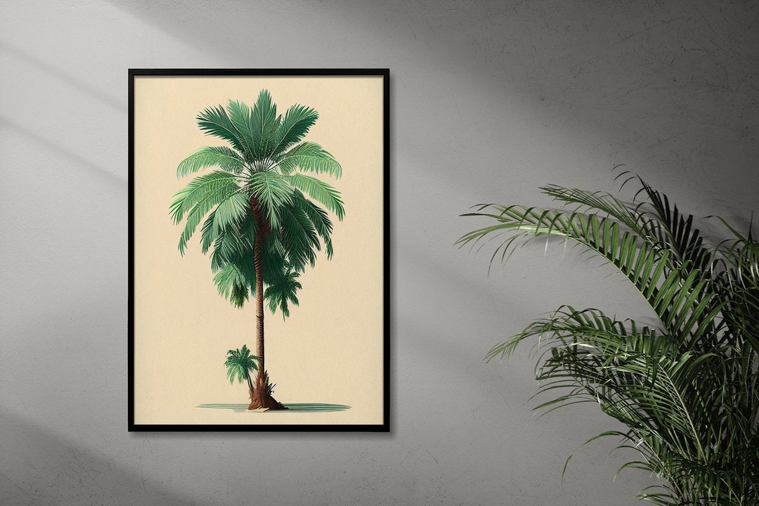 Printable Art Poster: Beautiful Palm Tree Art, Instant Download, Living ...