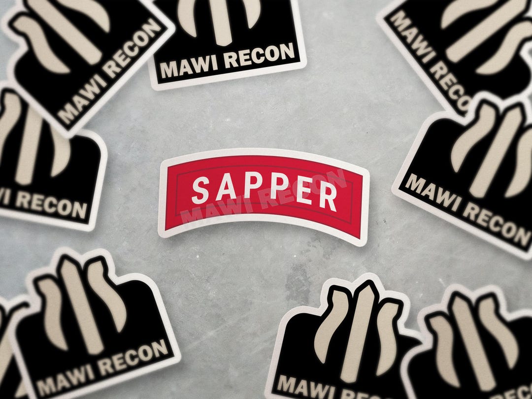 Sapper Tab Sticker | US Army Combat Engineer | Matte Vinyl - Etsy
