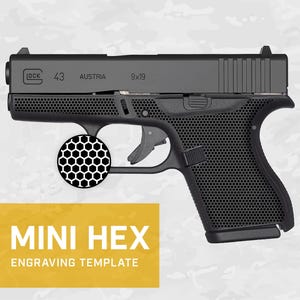 Glock SVG Stippling Pattern for Laser Engraving | G43 Mini Hex Pattern