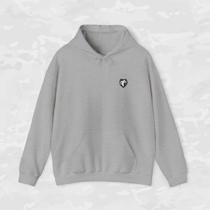 Embroidered Ghost Army Hoodie | WWII  23rd Special Trooper, US Army | Mid-Weight, Cotton-Blend Sweatshirt