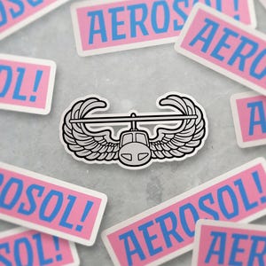 Adesivo Air Assault / Addestramento alle abilità speciali dell'esercito americano / Vinile fustellato resistente, finitura opaca