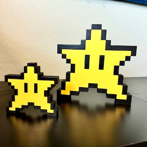 Christmas Tree Topper: Super Mario Bros 8 Bit Star