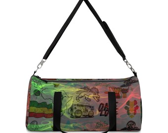 Custom Duffel Bag mit Reggae-Thema Leichtes, langlebiges Polyester Oxford Canvas Perfekt für Sport-Tagesausflüge