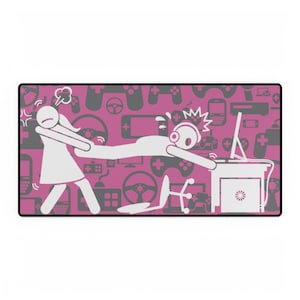Gaming Mouse Mat Extended Computer Pad Pink