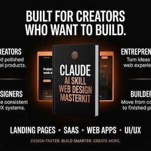 AI Web Design Toolkit, Landing Page Builder, SaaS Dashboard Kit, Web App Creator, UI UX Design System, Digital Download