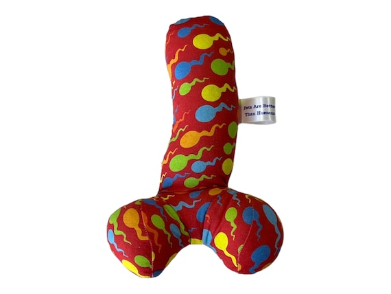 Penis Shaped Dog Toy Made With Sperm Fabric