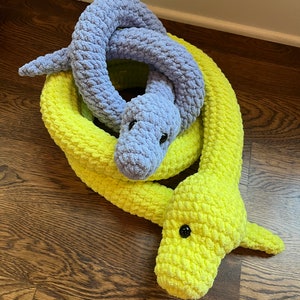 BUNDLE of Squishy, Snuggly Snake & MINI Squishy, Snuggly Snake Beginner Crochet Pattern *pattern only*