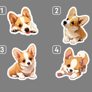Corgi Puppy Sticker | Water / Scratch resistant. Water bottle, Laptop, Lunch Box, Phone case, Kindle