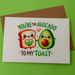 Lustige Grußkarte | Valentinstags-Karte | Freundschaftskarte | Punny Valentinstag | Karte Freund | Freundin Karte | Avocado-Speck-Butter Jam Ei