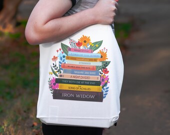 Your Titles Custom Book Tote Bag, Bookish Personalized Tote Bag, Bookish Gift, Book Lover Gift, Book gift, Personalize with your own Titles