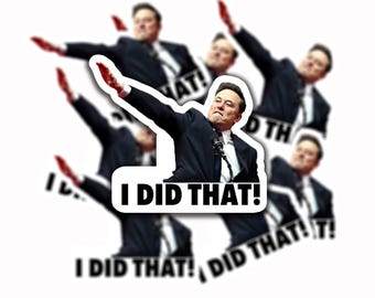 Dozen "I did THAT!" Elon Musk stickers pack | Anti Trump Elon Musk | Political stickers | Meme stickers