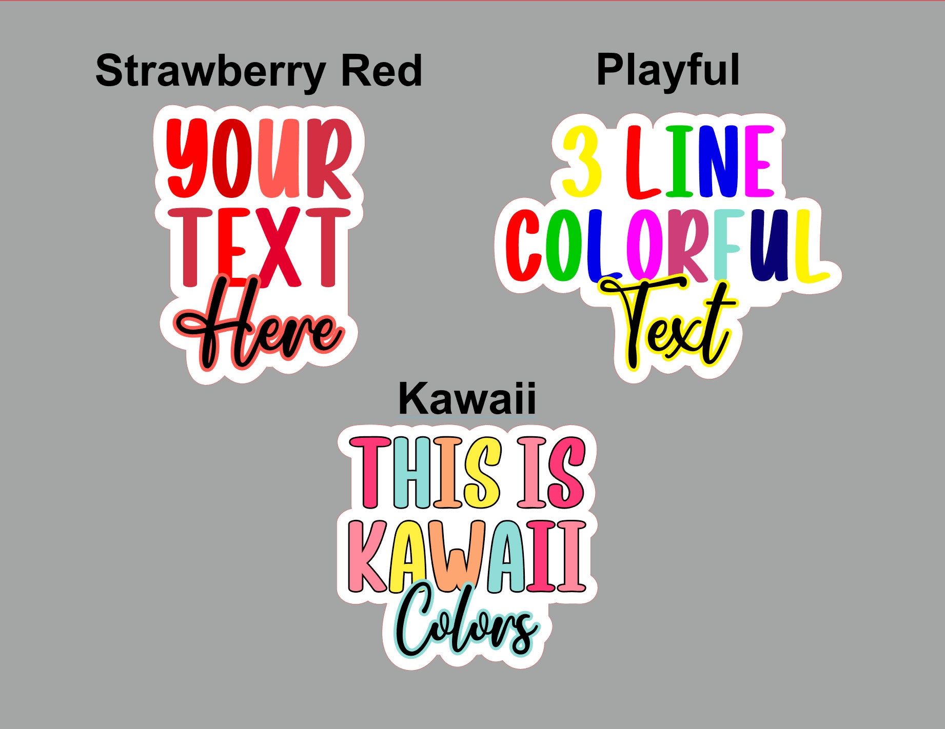 3 Lines Customizable Sticker. Water Resistant. Funny Quote or ...