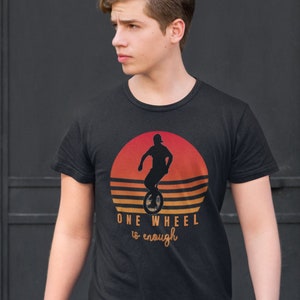 One Wheel is Enough Unicycle T-shirt: Vintage Graphic Tee