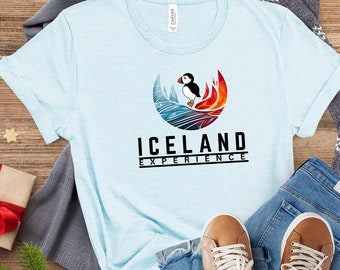 Iceland Puffin T-Shirt: Land of Fire & Ice Travel Tee