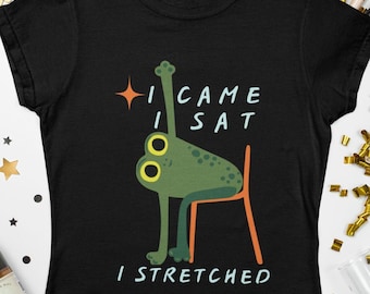 Funny Frog Yoga T-Shirt: Chair Pose, Gift for Yoga Lovers