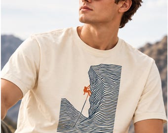 Rock Climbing Shirt,  Climber T Shirt, Rock Climber Tee, Mountain Climbing Shirt, Outdoor Adventure Tee, Climbing Gift for Men Women