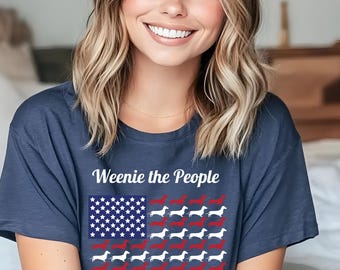 Dachshund American Flag Tee: Patriotic Wiener Dog Shirt