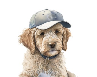 Goldendoodle Art Print, Dog Lover Wall Decor (Digital Download)