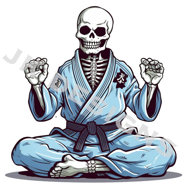 Grappling Skeleton PNG - BJJ Judo Jiu Jitsu