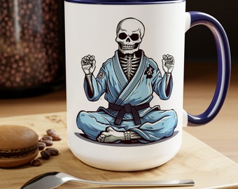 Skeleton Jiu Jitsu Kaffeetassen, 15oz