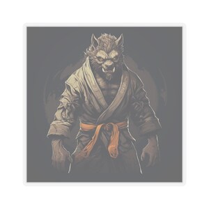 Halloween Werewolf Ready To Train Martial Arts - Jiu Jitsu BJJ Judo Karate - Decal Sticker