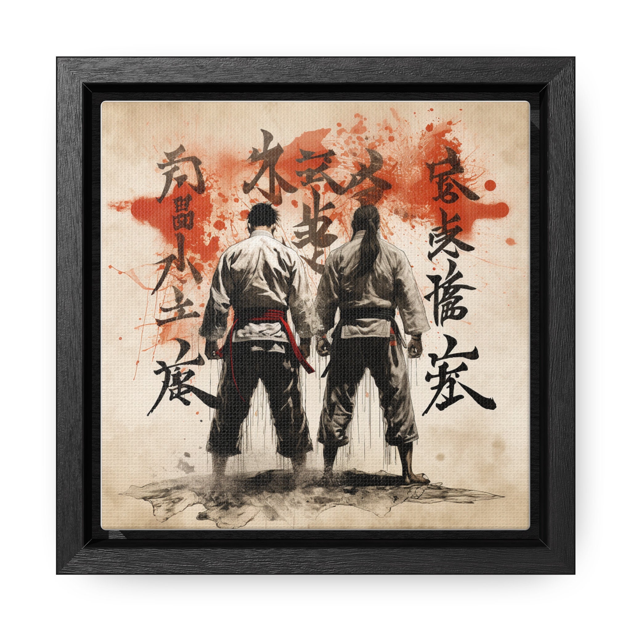 jitsu / Acrylic on canvas frameアート Jiu Jitsu Kanji BJJ Framed Canvas Wall Art - Etsy UK
