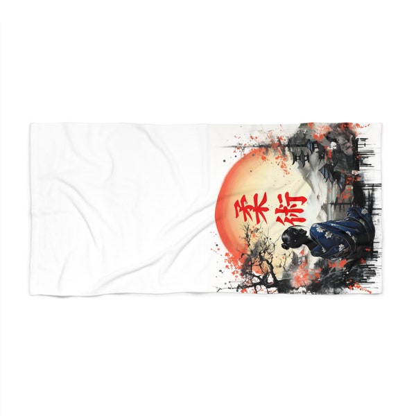 Jiu Jitsu Kanji Japanese BJJ Judo Women Beach Pool Towel