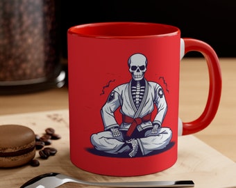 Jiu Jitsu BJJ Skelett Kaffeetasse, 11oz
