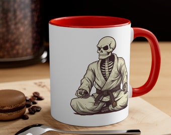 Skelett BJJ Jiu Jitsu Kaffeetasse, 11oz