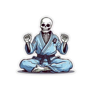 Grappling Skeleton Sticker - BJJ Judo Jiu Jitsu