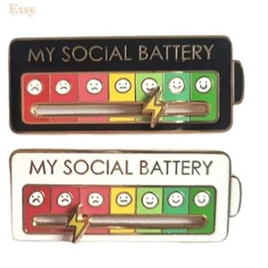 Social Battery Pin