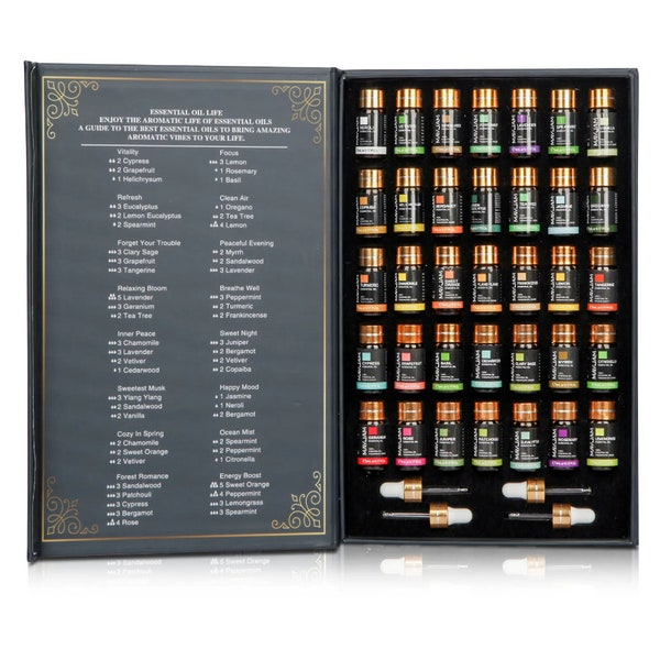 5ml 35 Bottles Essential Oils Set For Humidifier Lavender Eucalyptus Vanilla Oregano Neroli Aroma Oil DIY Perfume Candle