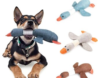 Pet Mallard Duck Dog Toy for Aggressive Chewers Dog Squeaky Wild Goose