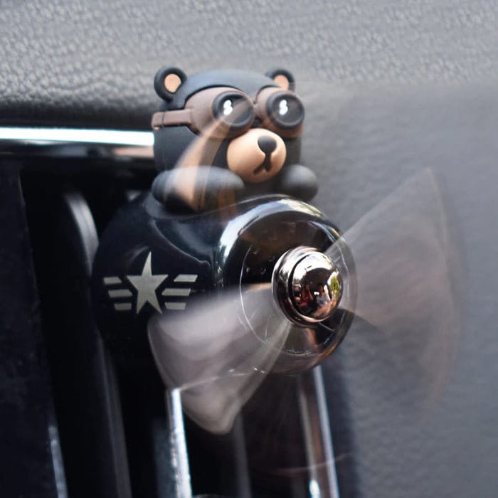 Car Air Freshener Bear Pilot Car Vent Aroma Diffuser Reusable Car