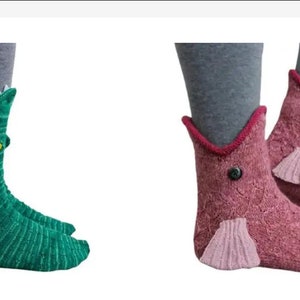 Crocodile, Shark, Chameleon, Fish Socks