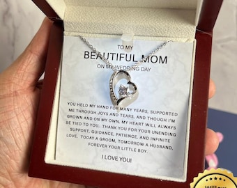 Mom Wedding Day Gift | Mother of Groom Gift | Mom Necklace Wedding | Gift for Mom from Groom | Mother of the Groom Necklace | Wedding Mom