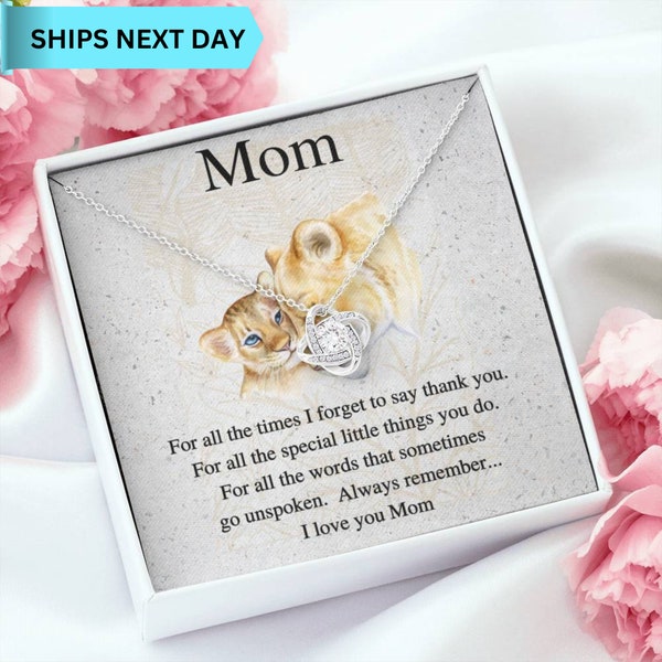 To My Mom Necklace, Mom Gift for Mothers Day Gift, Personalized Gift For Mom, Birthday Gift For Mom With Message Card and Gift Box