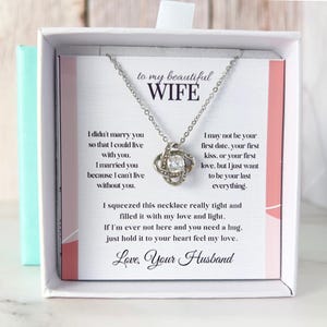 To My Wife Necklace, Valentines Day Gift For Wife, Romantic Gifts For Wife From Husband, Thoughtful Gifts For My Wife, Love Necklace, 14k