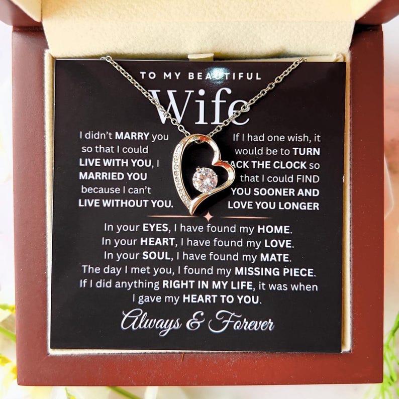 To My Wife Necklace From Husband, Wife Gift Necklace for Women Necklace ...